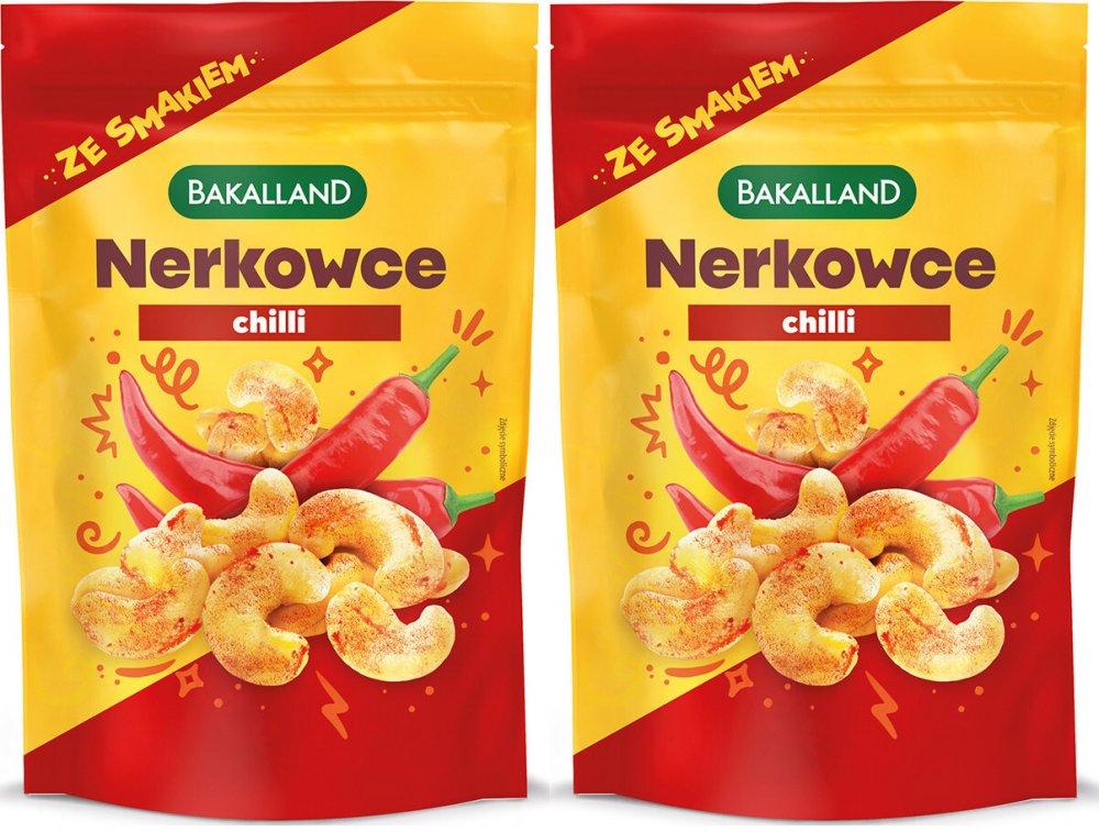 2x Orzechy nerkowca Bakalland, chilli, 70g