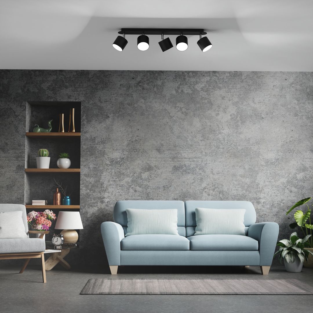 Milagro Dixie lampa podsufitowa 5x20W czarna MLP7603