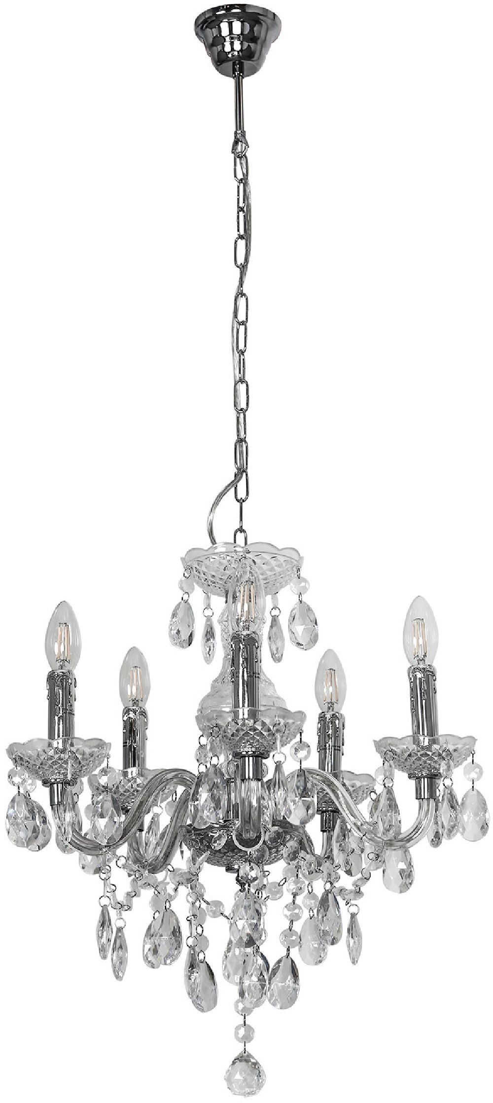Italux Whiz lampa wisząca 5x40 W chrom L.90690/5CLE