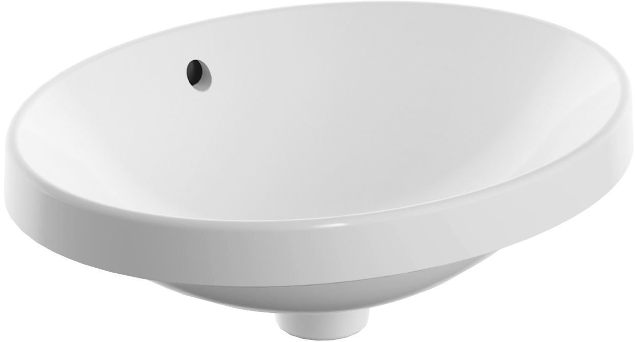 Geberit Variform umywalka 50x40 cm wpuszczana owalna KeraTect biała 500.709.00.2