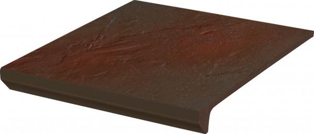 Paradyż Semir Brown stopnica 30x33 cm prosta brązowy mat