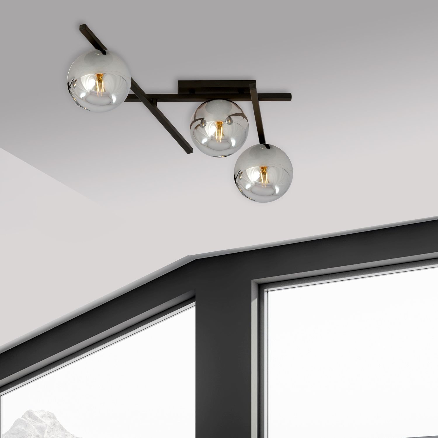 Emibig Smart lampa podsufitowa 3x10 W czarna-grafitowa 1104/3 - Wysyłka w 24h