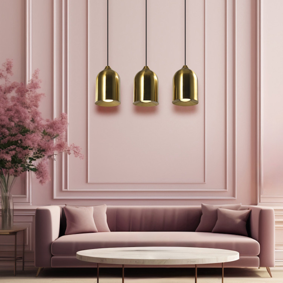 Light Prestige Nilo lampa wisząca 3x8 W złota LP-0110/3LGD