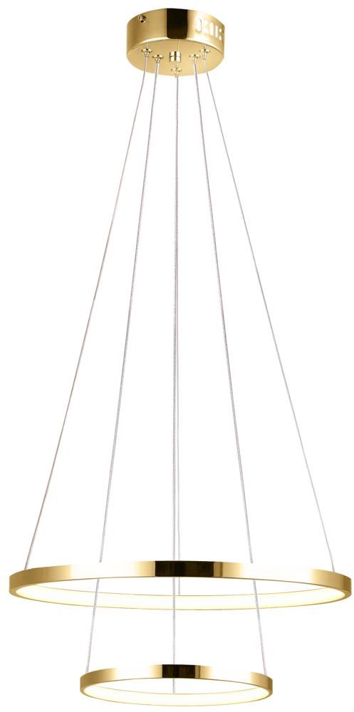 Candellux Lune lampa wisząca 2x40W LED złota 32-76281