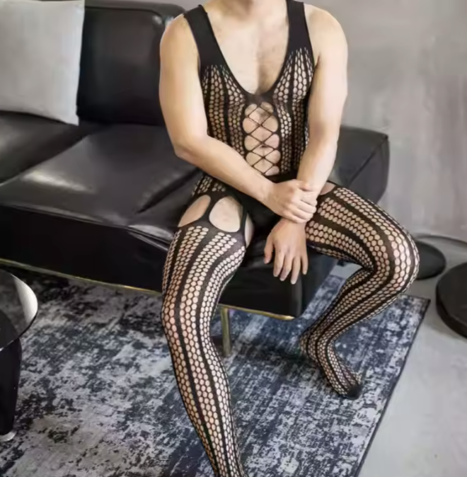 Męskie Bodystocking Erotyczne z Siateczki 173