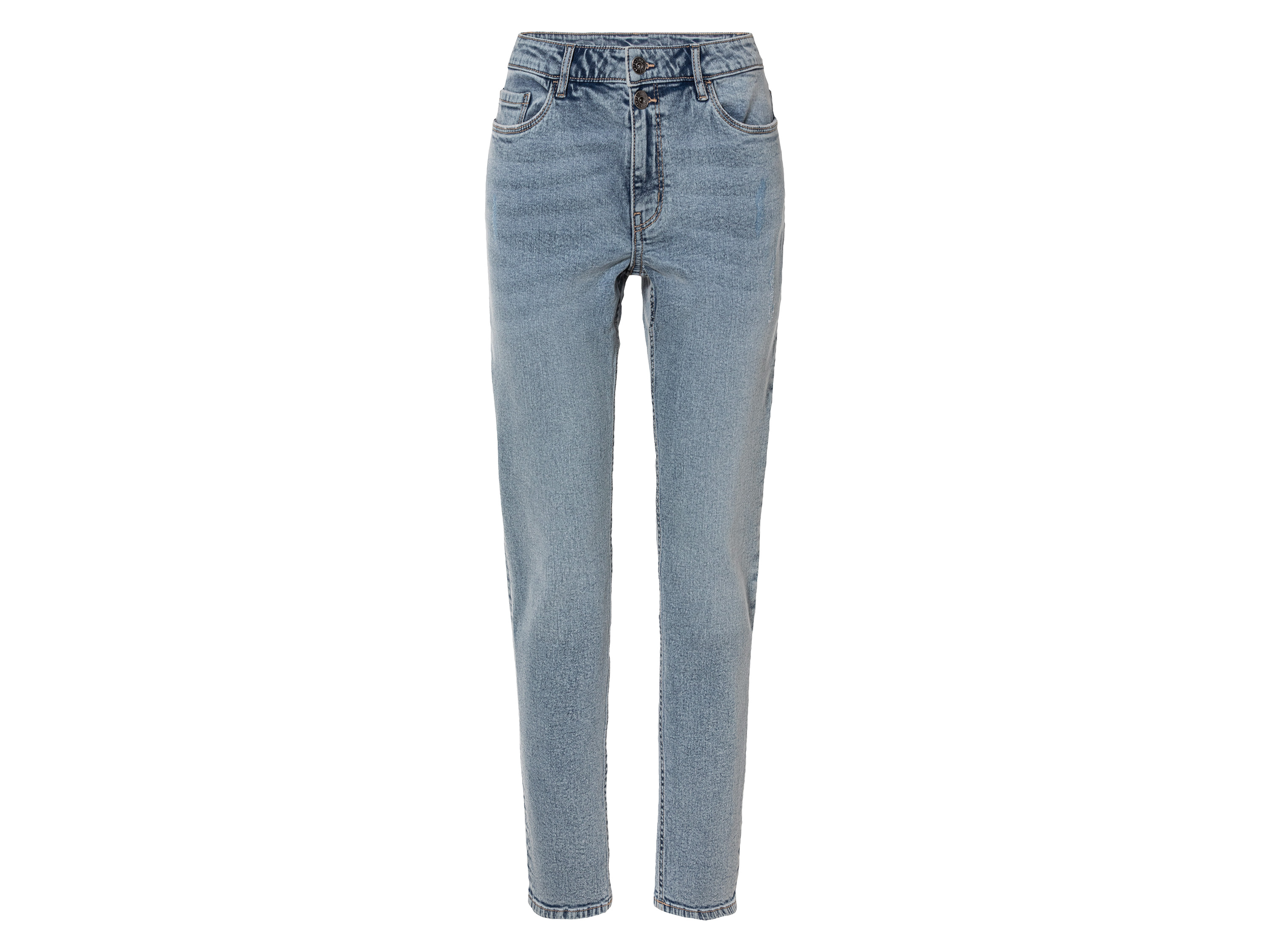 esmara Jeansy damskie z bawełną, straight fit 34, wysoka sylwetka, Jasnoniebieski