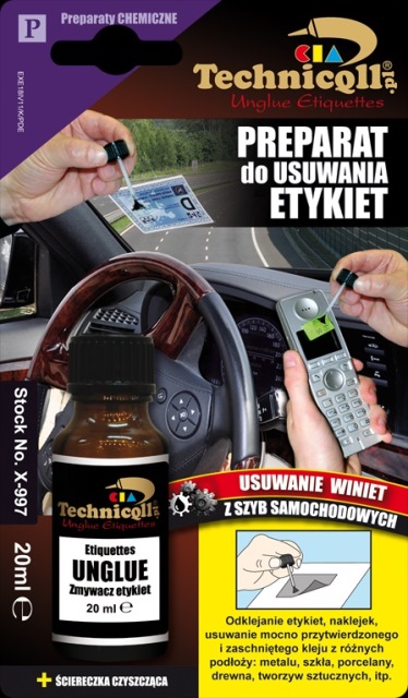 TECHNICQLL DO USUWANIA ETYKIET NAKLEJEK 20ML - Petrostar