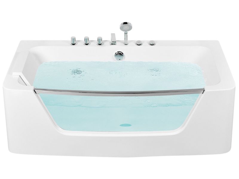 Wanna z hydromasażem 170 x 85 cm biała Barranca 1 szt.
