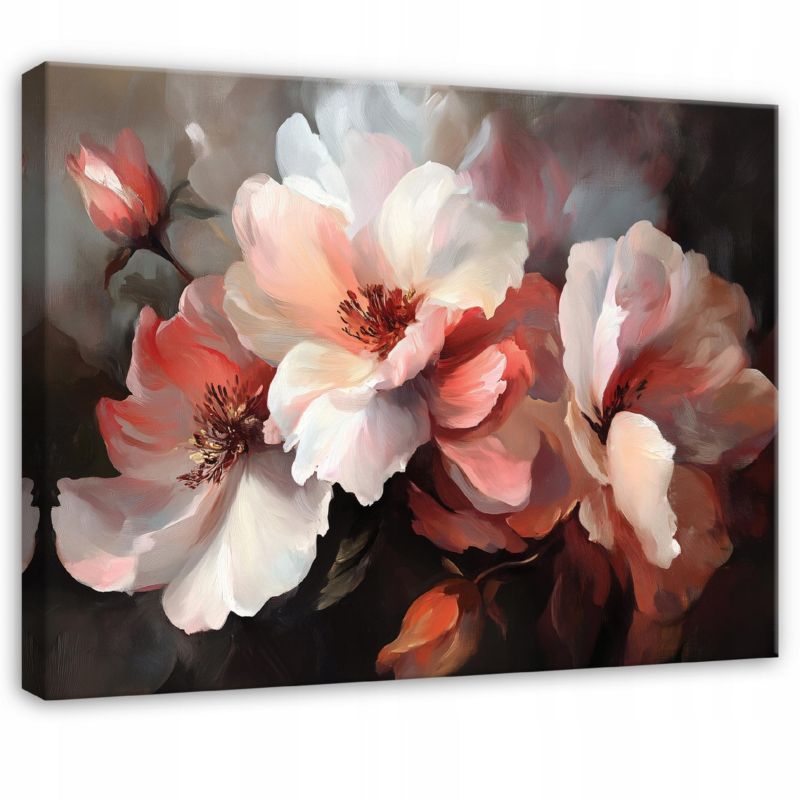 Obraz Do Sypialni Salonu Nowoczesny Kwiaty Na Płótnie Canvas WALLARENA 100x70 cm Dekoracja Ścienna 1 szt.
