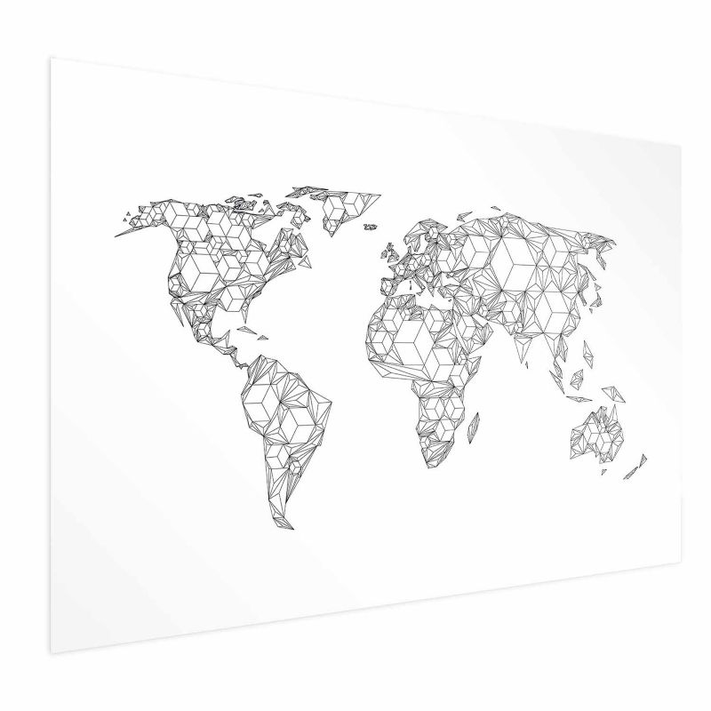 Plakat Artgeist Geometryczna mapa 30x21 cm bez ramy 1 szt