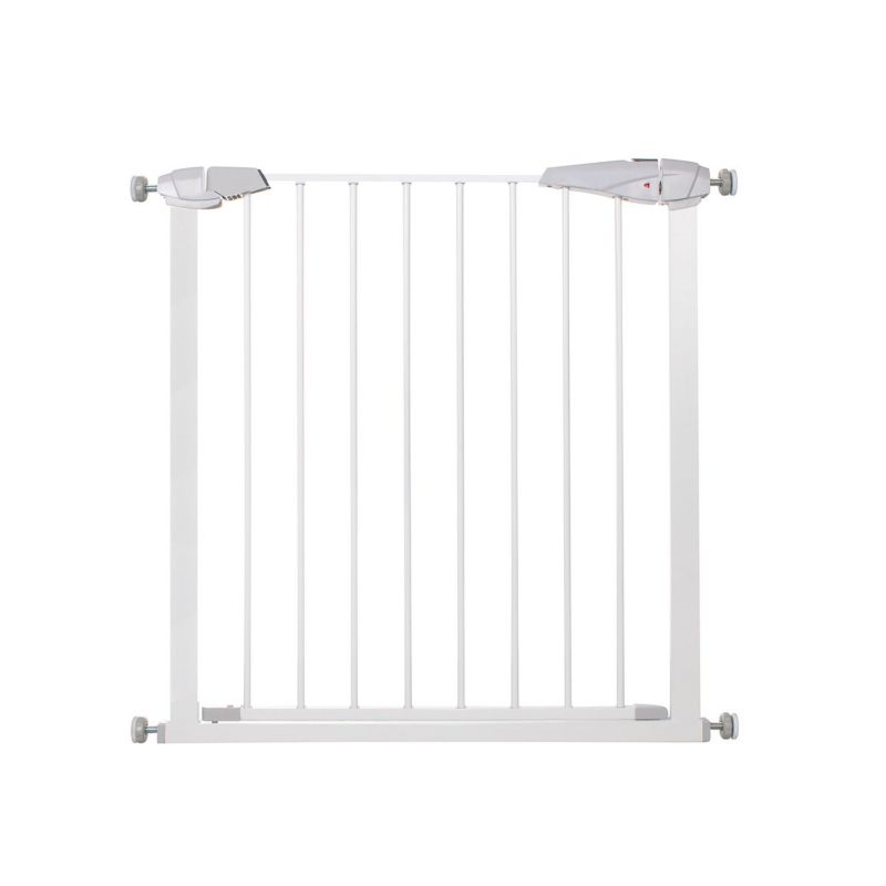 Barierka na schody Springos 76-120 cm bramka rozporowa zabezpieczająca biała 1 szt.