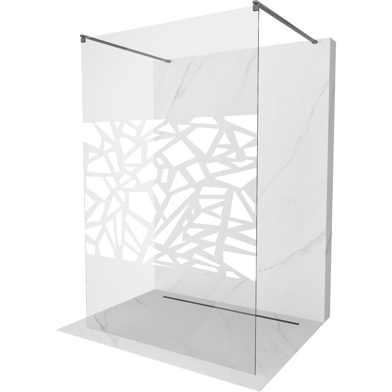 Ścianka prysznicowa Mexen Kioto biały wzór 110x200 cm 800-110-002-66-85 1 szt.