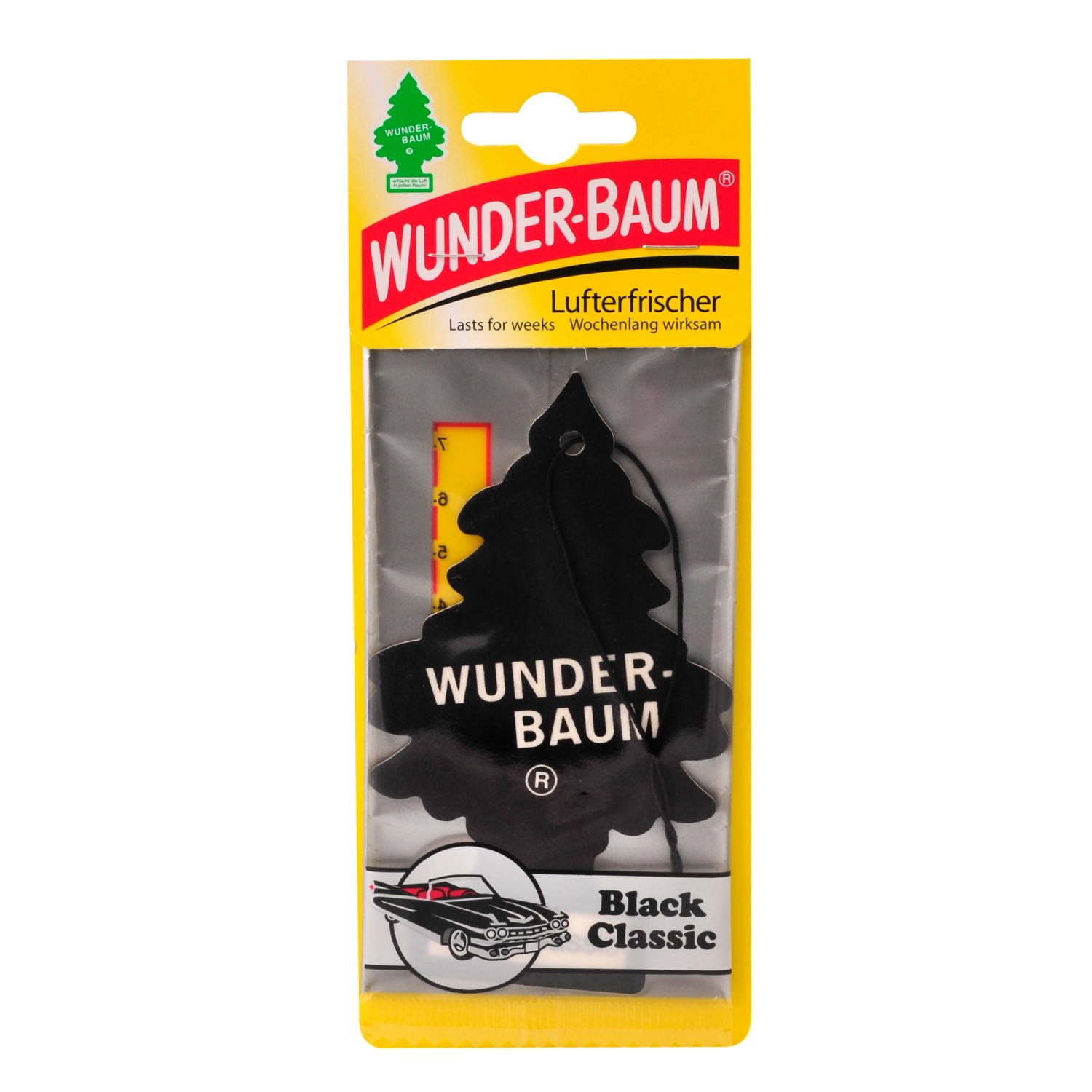 Wunder-Baum Zapach samochodowy choinka czarna klasyka