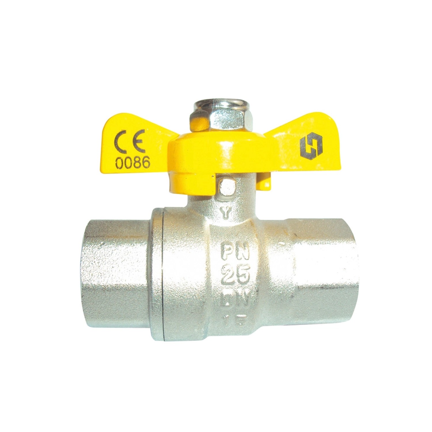 Invena Zawór gazowy z motylkiem GW/GW 3/4"
