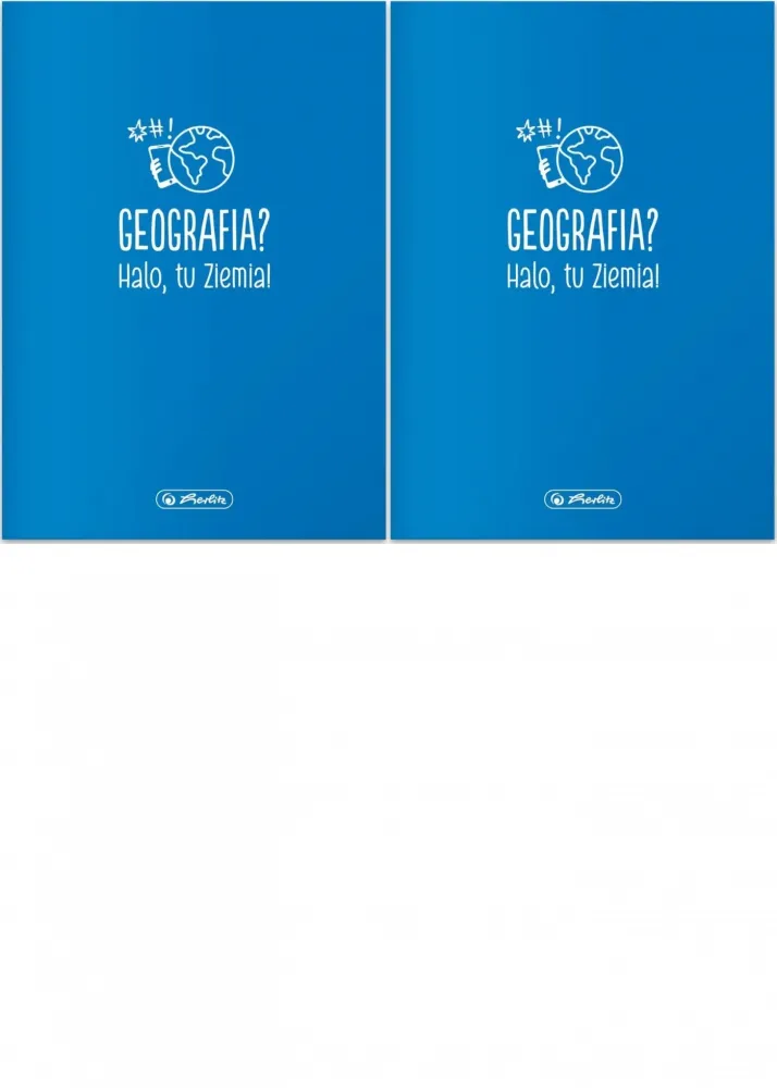 2x Zeszyt przedmiotowy w kratkę Herlitz Geografia, A5, miękka oprawa, 60 kartek, niebieski
