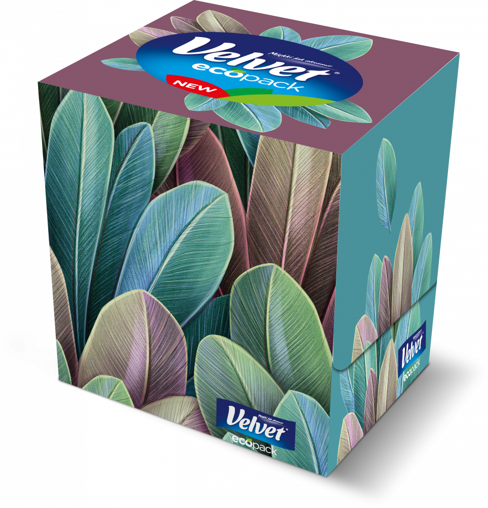 Chusteczki higieniczne Velvet Cube, w kartoniku, 56 sztuk