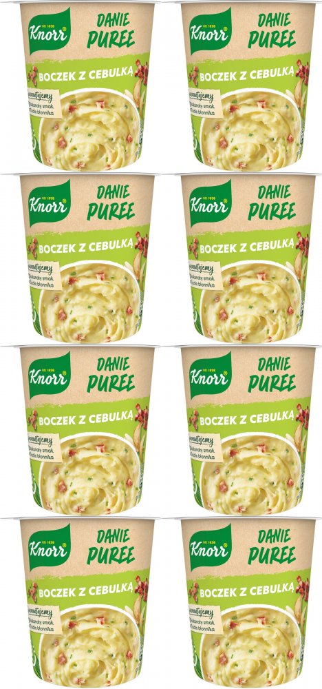 8x Danie w kubku Knorr Danie Puree, boczek z cebulką, 51g