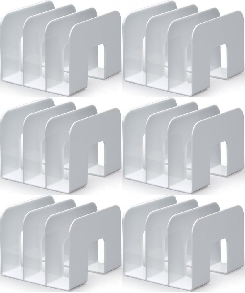 6x Stojak na katalogi Durable Trend, 215x165x210mm, biały