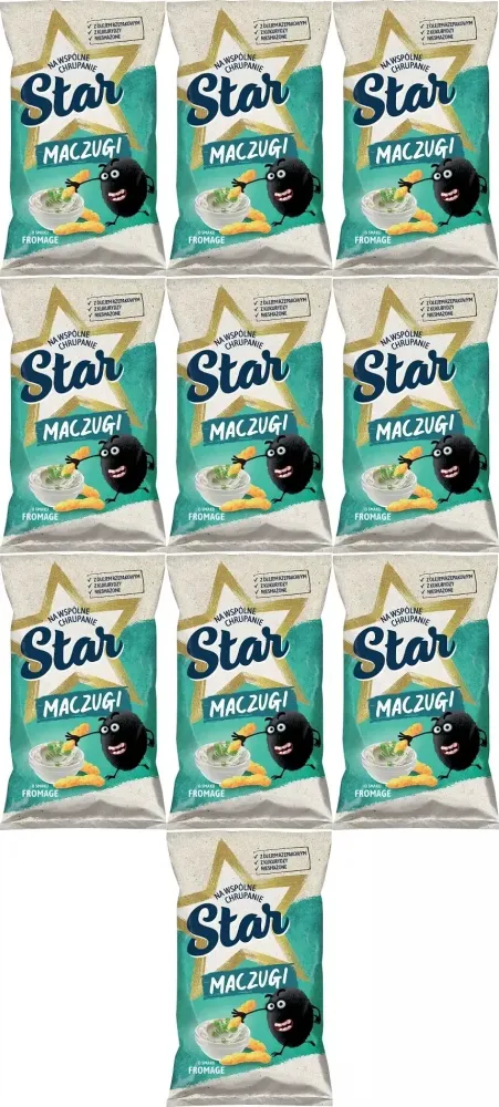 10x Chrupki kukurydziane Star Maczugi Fromage, 80g