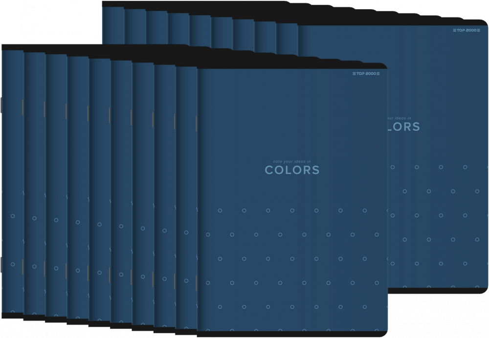 20x Zeszyt w kratkę TOP 2000 Colors, A5, 60 kartek, niebieski