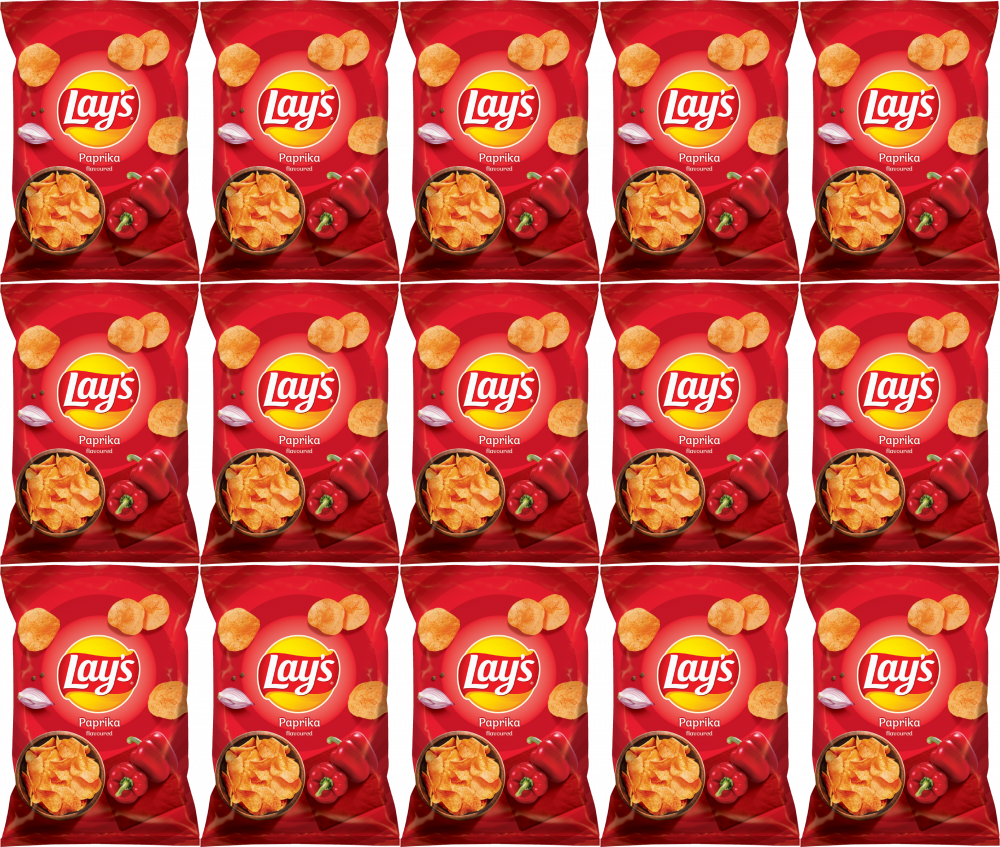 15x Chipsy Lay's Paprika, paprykowy, 130g
