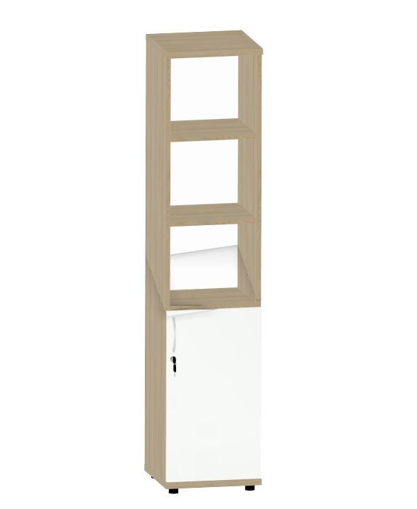 HEBE TS523 regał lewy 40,2x40x184,1h (Kolor korpusu: Biel Arktyczna)