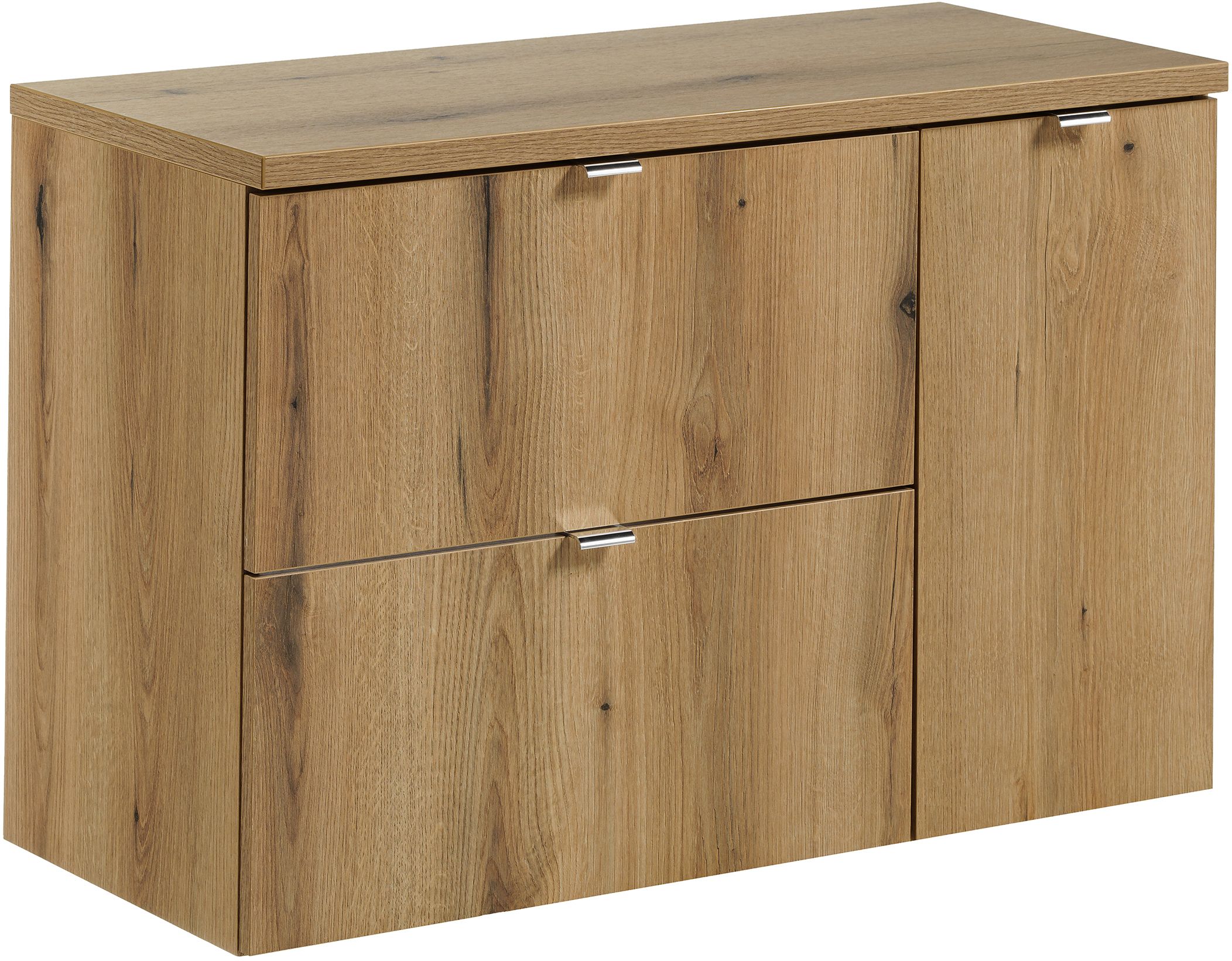 Zestaw Comad Nova Oak szafki 60 cm i 30 cm wiszące z blatem meblowym 90 cm dąb SET-NOA B OAK 90CM S