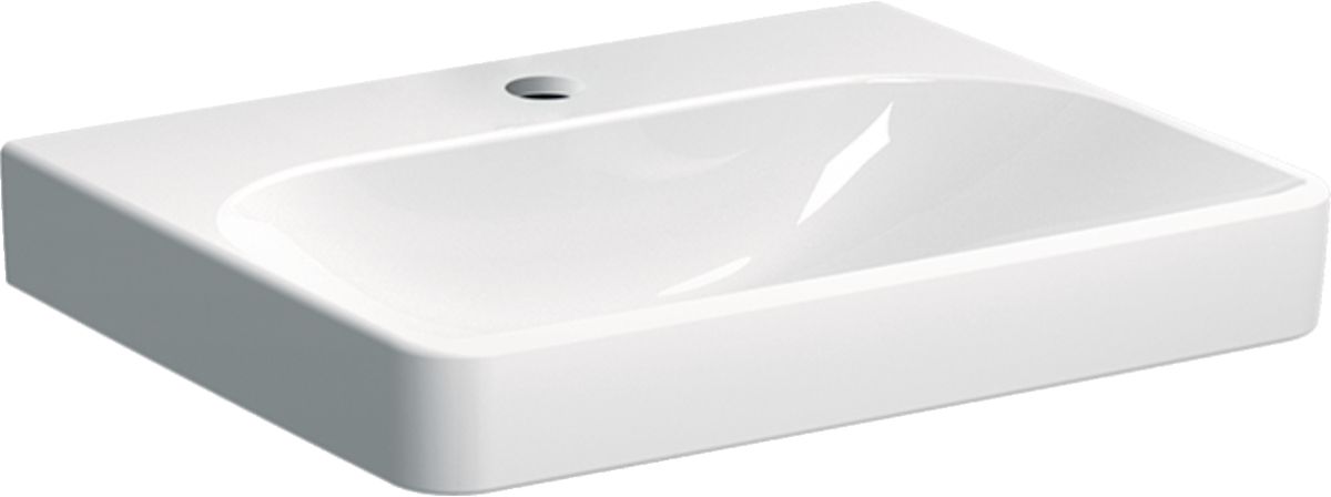 Geberit Smyle umywalka 60x48 cm ścienna prostokątna biała 501.732.00.1