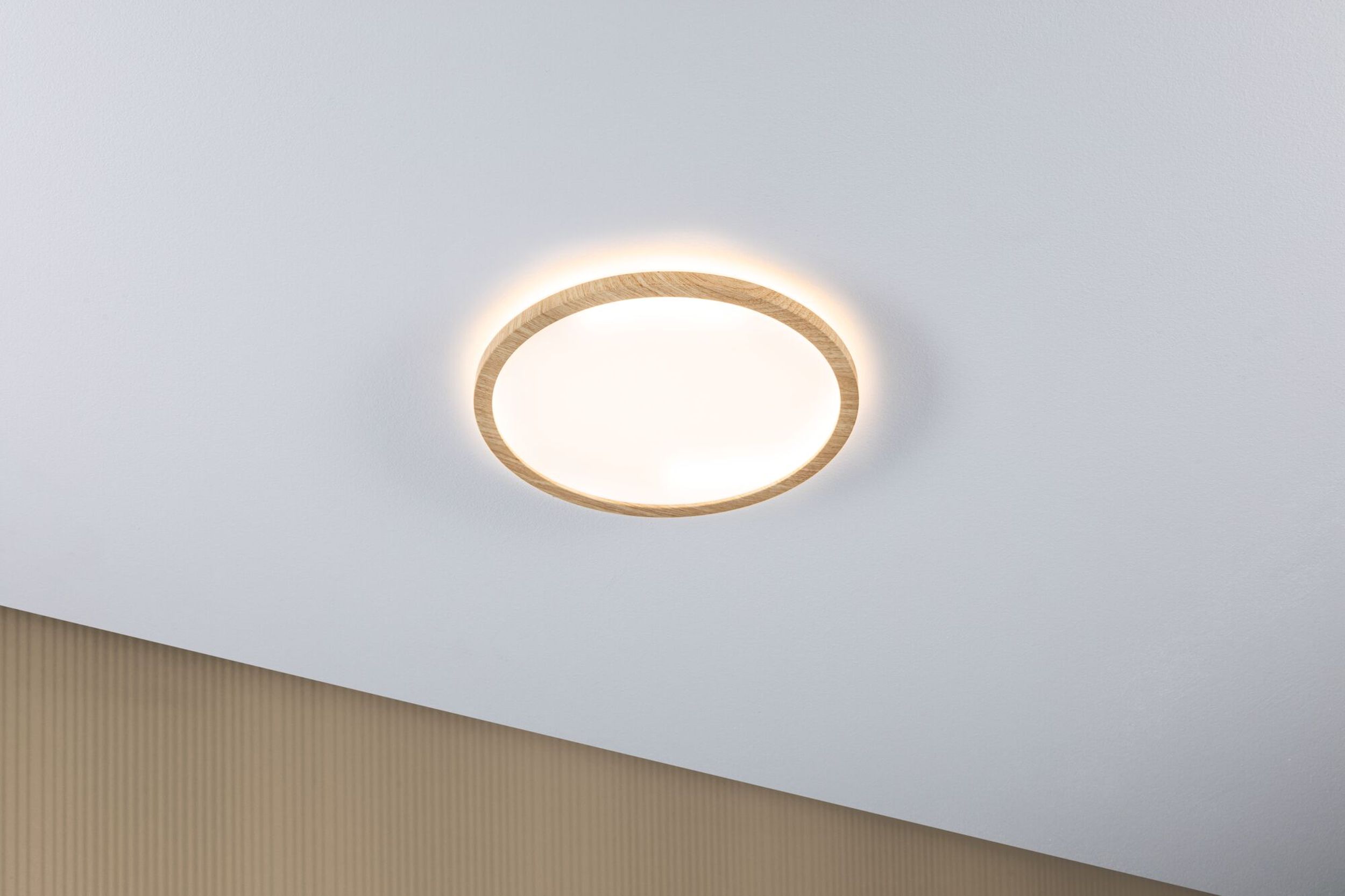 Paulmann Atria Wood Backlight plafon 1x16W LED biały/drewno 71028