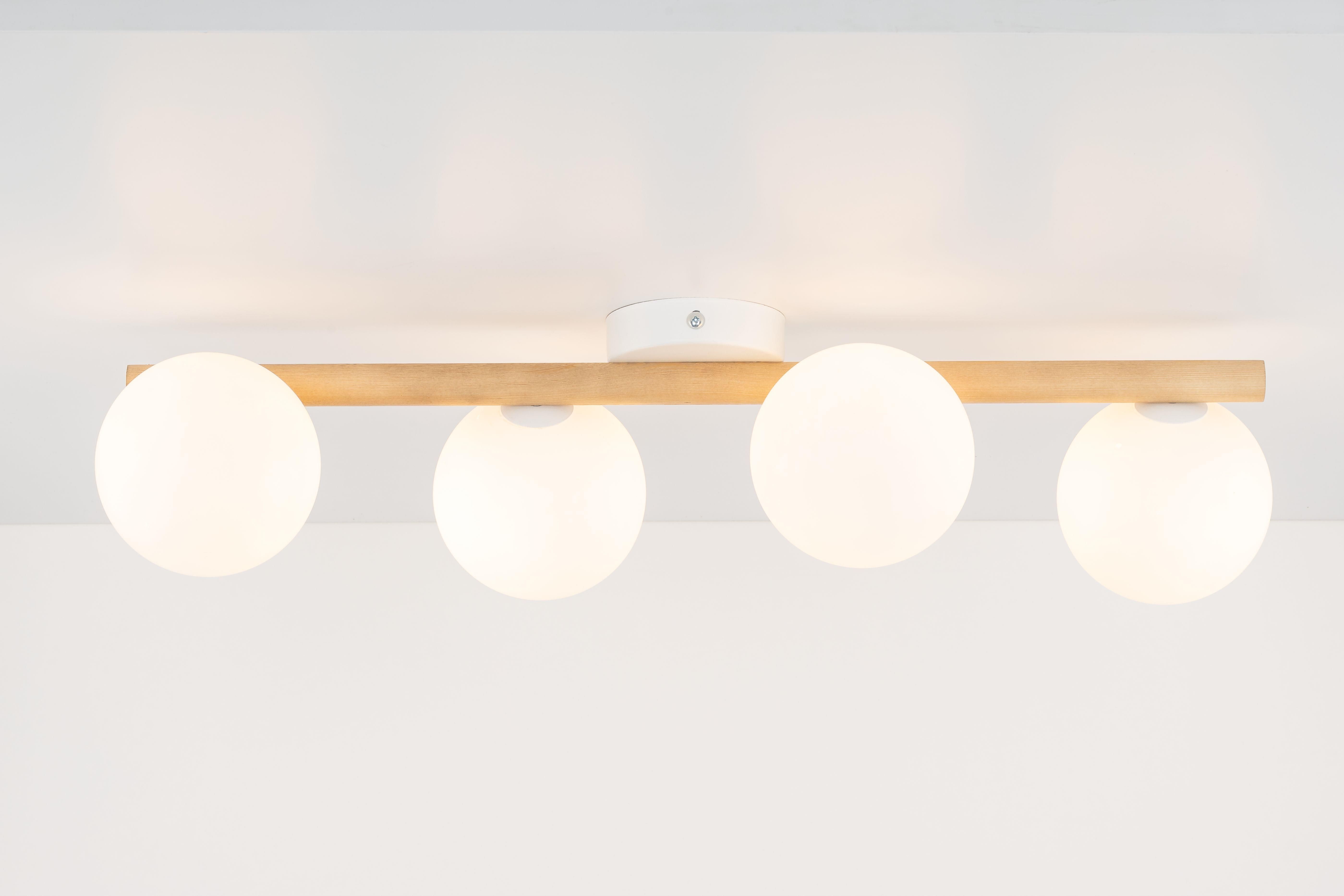 TK Lighting Estera Wood lampa podsufitowa 4x6W drewno/biały 5769 - Wysyłka w 24h