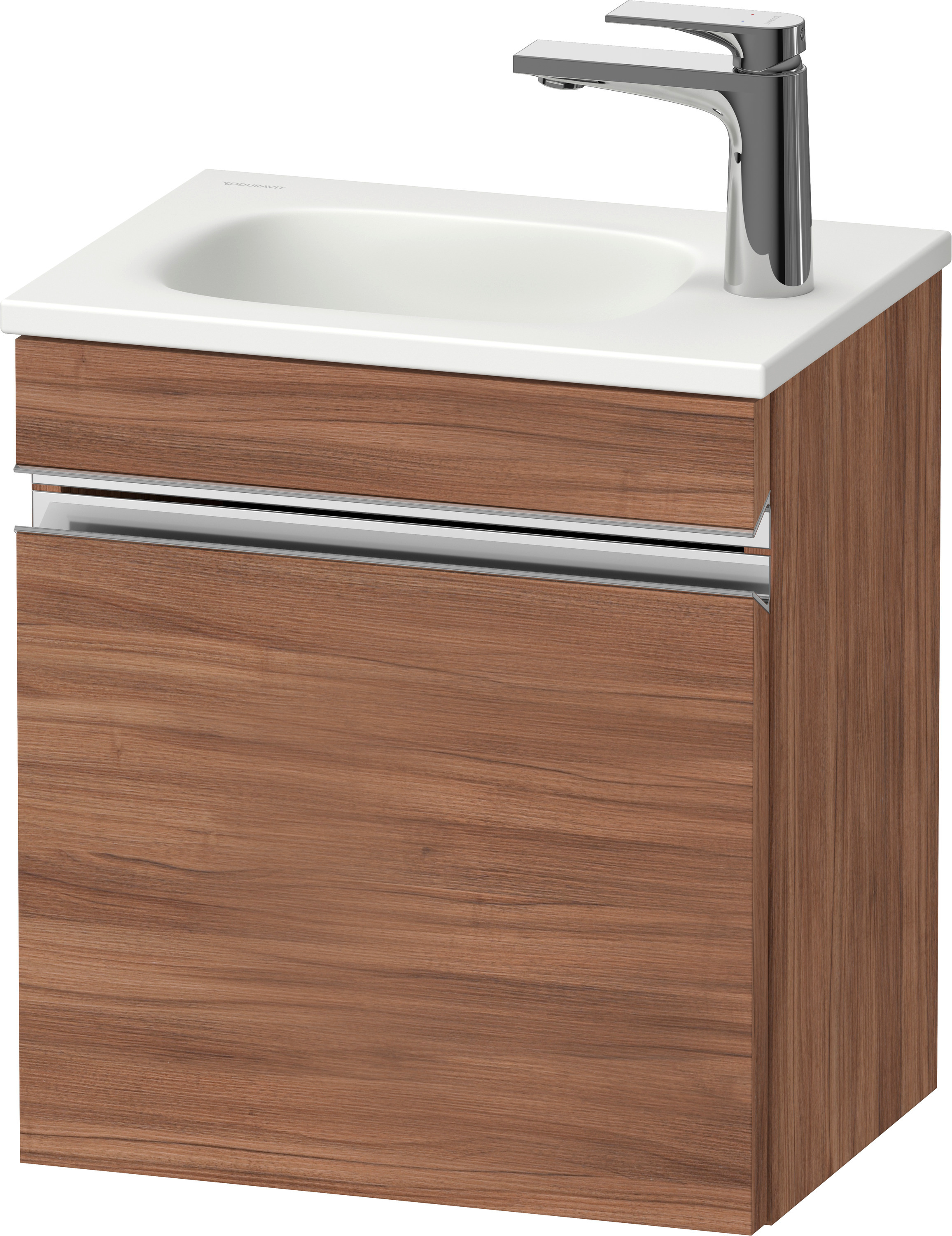 Duravit Sivida szafka 40x29,5x44 cm podumywalkowa wisząca orzech-chrom SV4649R10790000