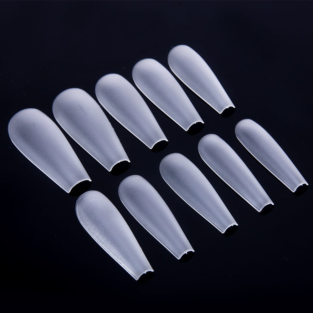 Tipsy w pudełku kształt ballerina clear mat model 7 10 rozmiarów 500 szt