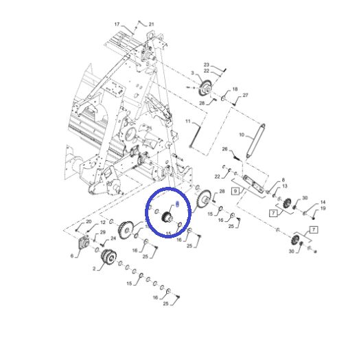 Koło łańcuchowe 84594180 New Holland CNH