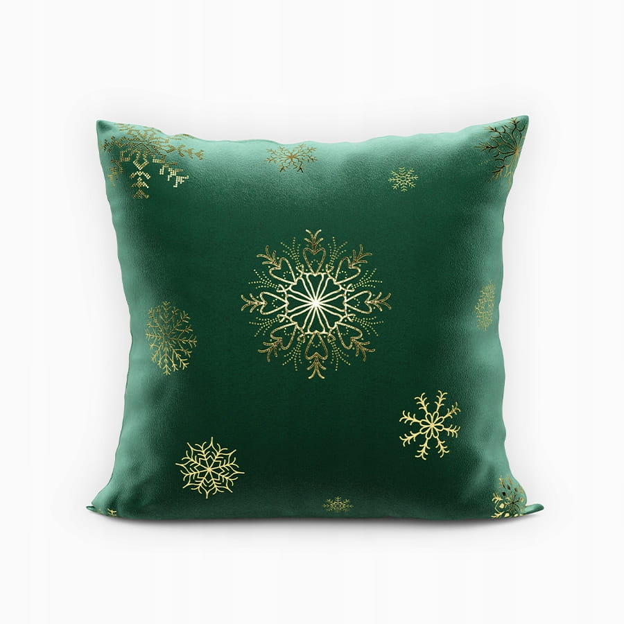 ŚNIEŻKI Poszewka 45x45 cm dekoracyjna VELVET - Idealna na Boże Narodzenie
