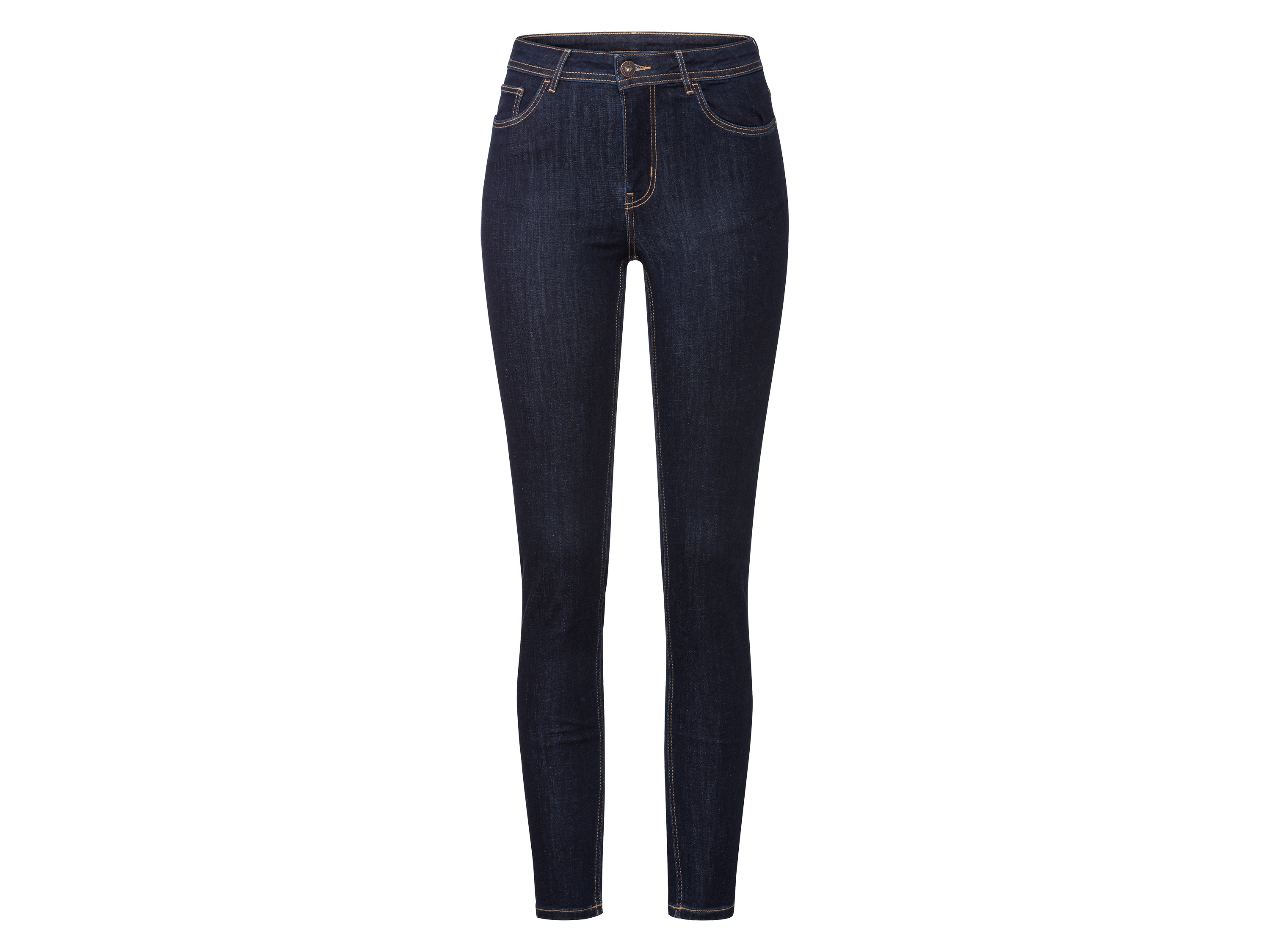 esmara Jeansy damskie z bawełną, Super Skinny Fit 42, wysoka sylwetka, Ciemnoniebieski
