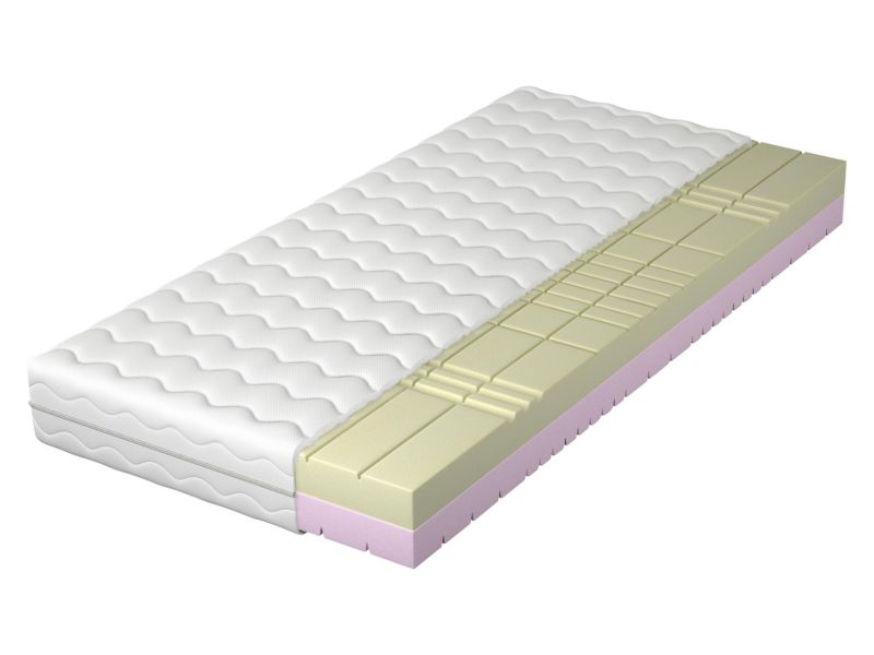 Dwustronny materac MIRJAN 24 piankowy Neptun 21 cm biały 120x200 cm 1 szt.