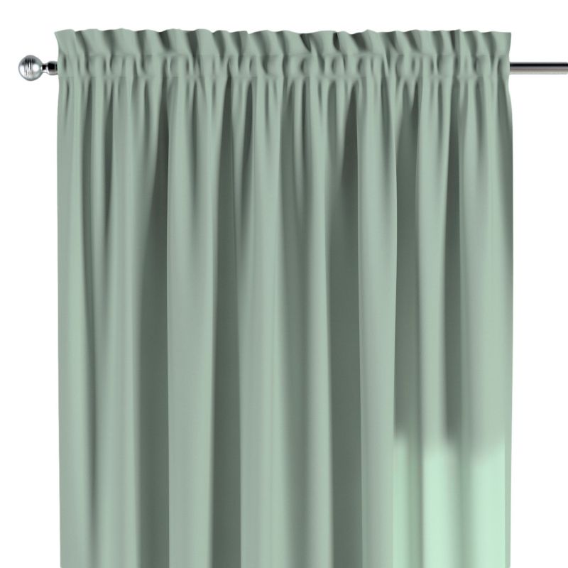 Zasłona na kanale z grzywką 1 szt. 130 x 260 cm Dekoria zieleń eukaliptusa 1 szt.
