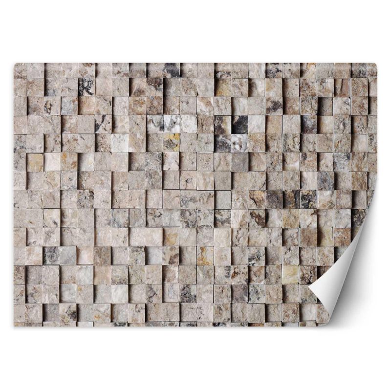Fototapeta Feeby Ściana z jasnego kamienia 350x245 1 szt