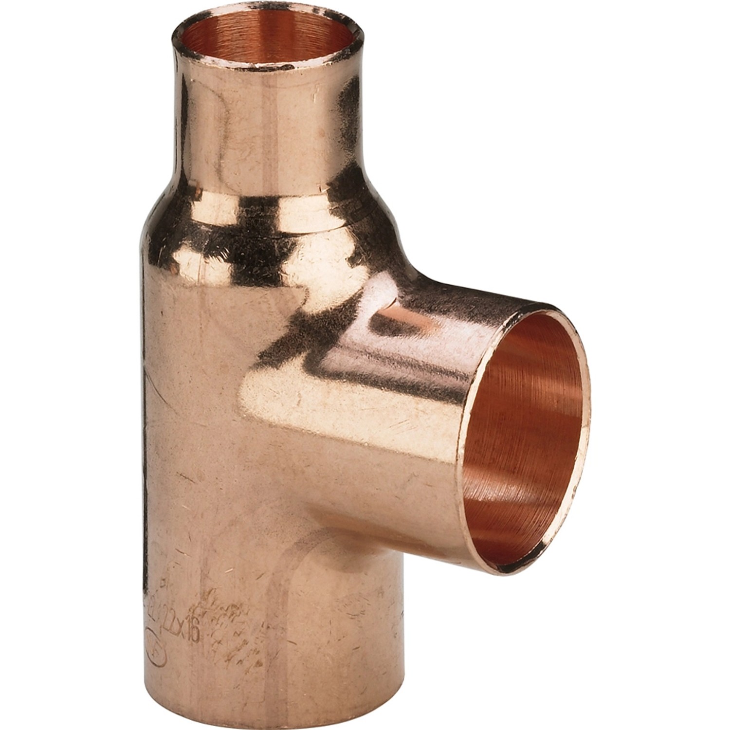 Trojnik LW/LW/LW 18mm miedź