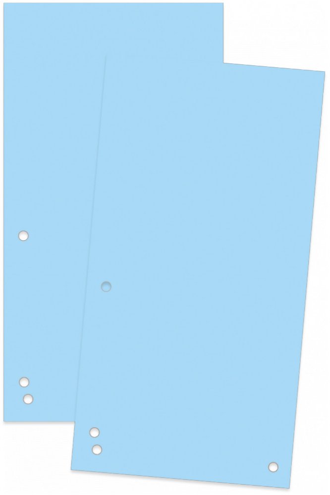 2x Przekładki do segregatora Donau, kartonowe, 1/3 A4, 100 kart, niebieski
