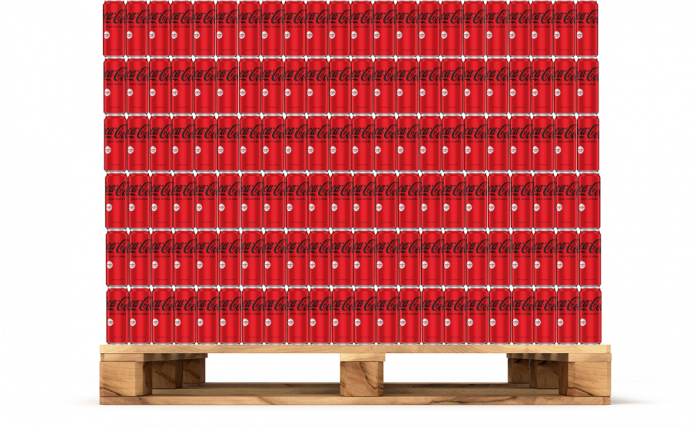 2640x Napój gazowany Coca-Cola Zero, puszka Sleek, 0.33l