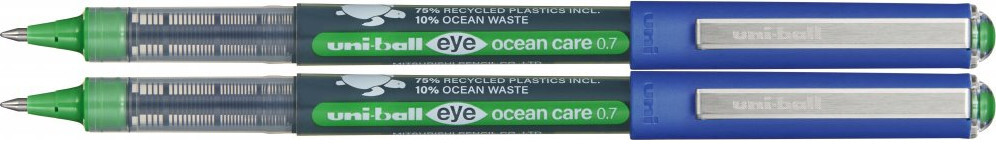 2x Pióro kulkowe Uni Eye Ocean Care, UB-157-ROP, 0.7mm, zielony