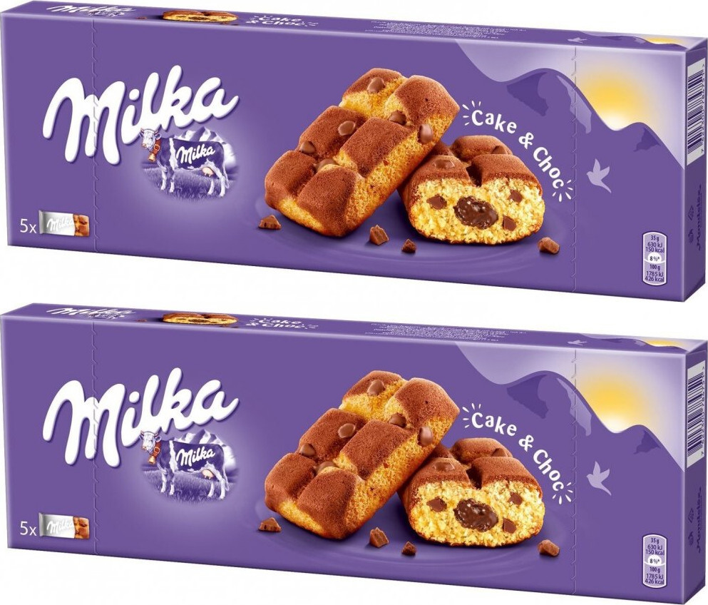 2x Ciastka Milka Cake & Choc, czekoladowy, 175g