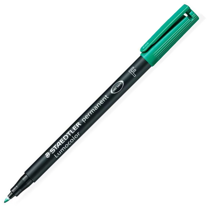 Foliopis Staedtler Lumocolor, okrągła, 0.6 mm (F), zielony