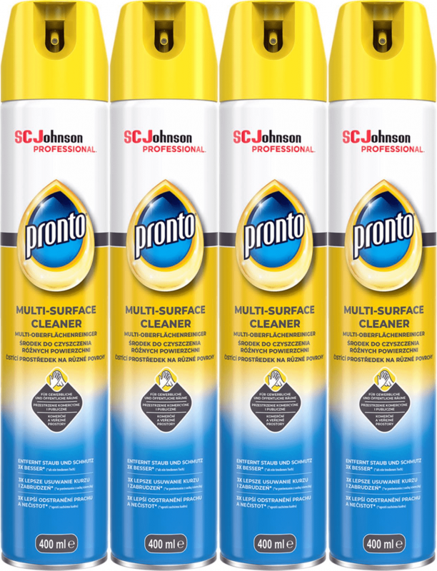 4x Środek do czyszczenia różnych powierzchni Pronto Multi Surface, spray, 400ml