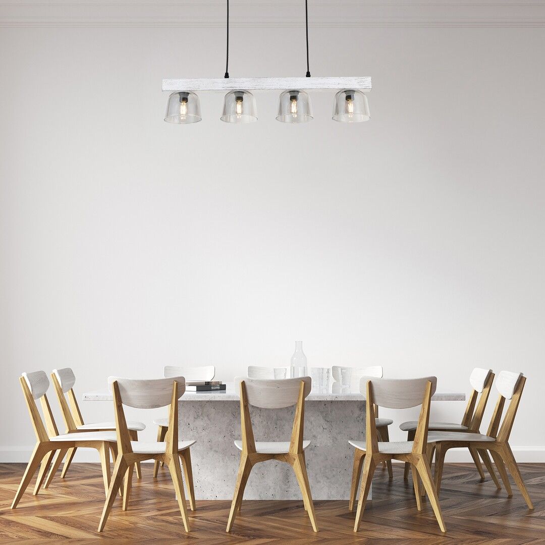 Rabalux Cardamom lampa wisząca 4x40W szary dąb/przydymiony 3120 - Wysyłka w 24h
