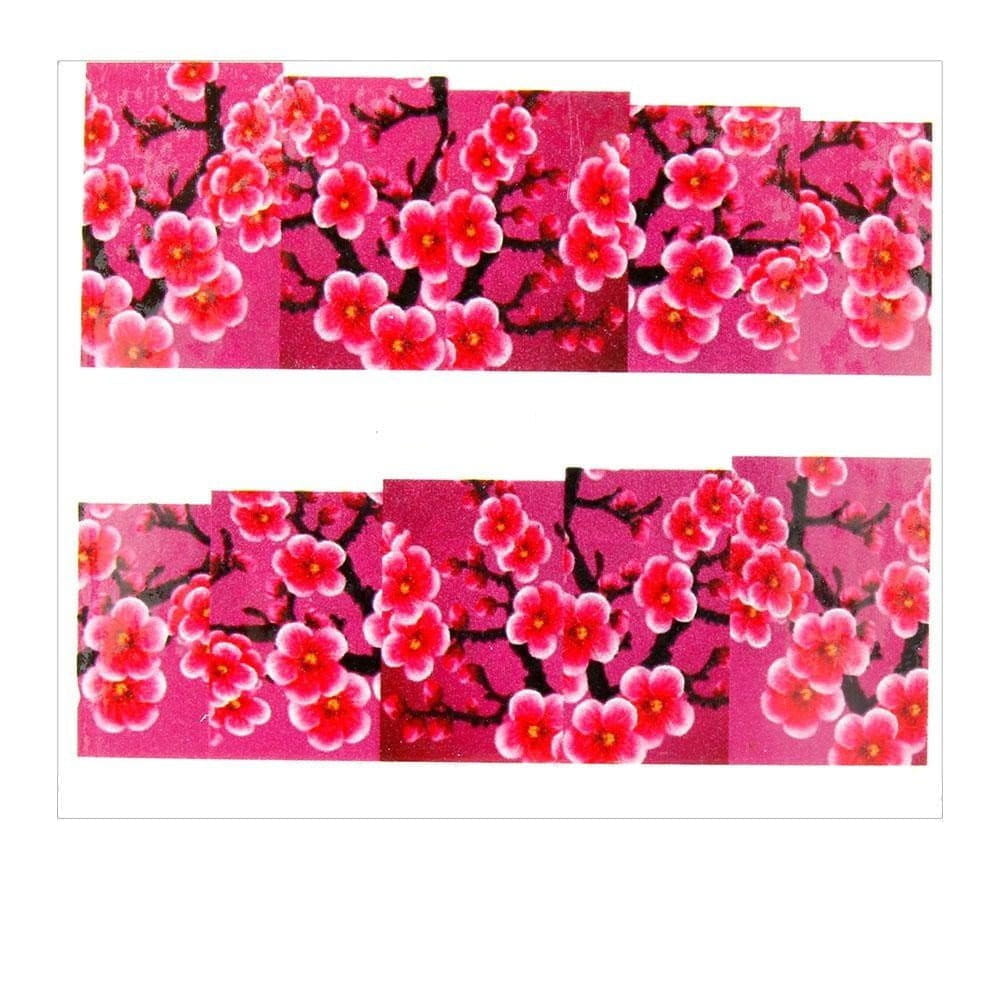 Naklejki wodne do paznokci arkusz 6,5 x 5,5 cm na 10 palców yb Nr 593