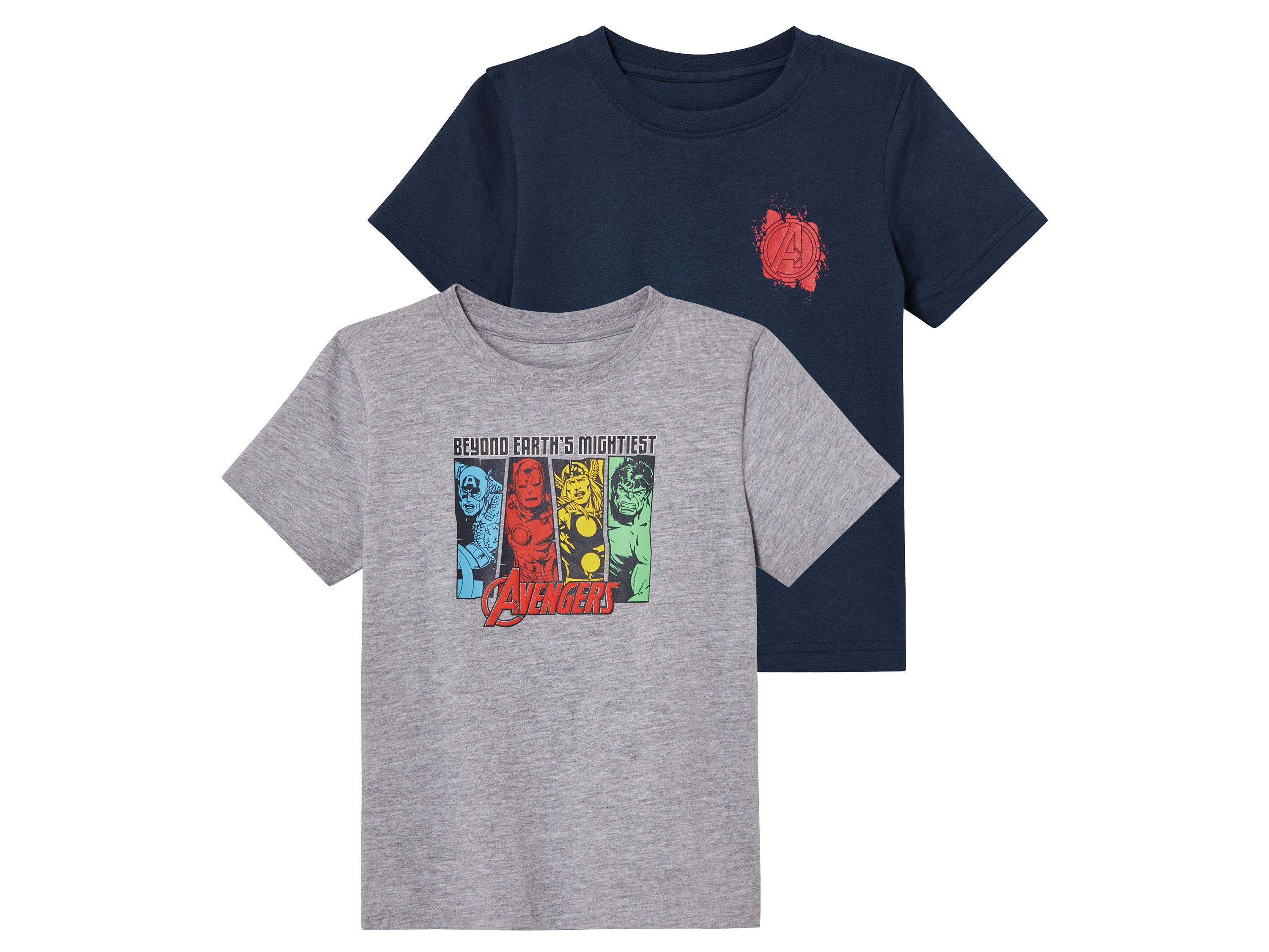 T-shirt dziecięcy z bawełną, 2 sztuki Avengers, 98/104