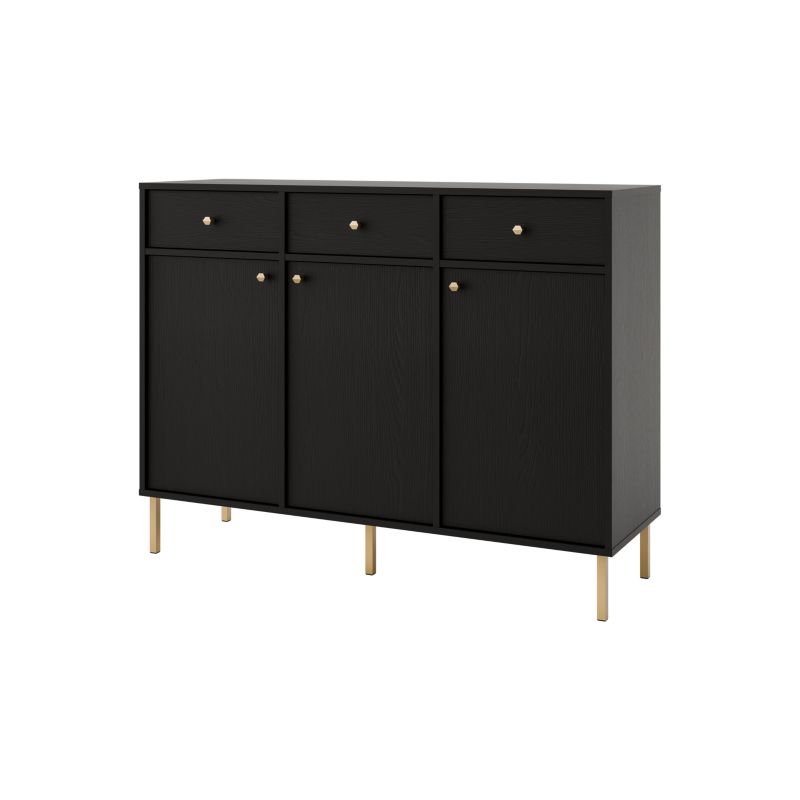 Komoda z szufladami Bonni Sakai 2 3F 3S T827 Czarny 1 szt.