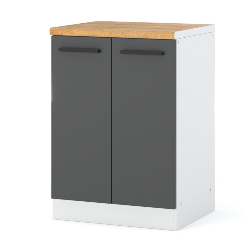 Szafka Kuchenna Hurtownia-Mebli Stojąca Blanka dolna D60 60cm Biały Mat Szary Mat 60x47x85 cm 1szt.